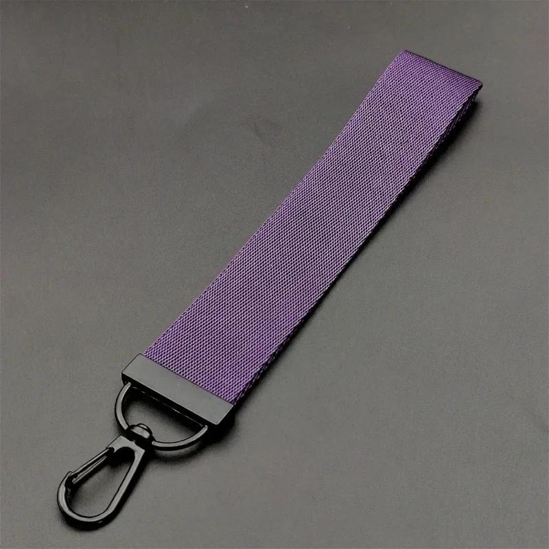 

Wholesale 30pcs Personalized Keychain Custom Logo Name Keyring Simple Canvas Strip Waist Hanging Key Ring Chain Accessories Gift Blank