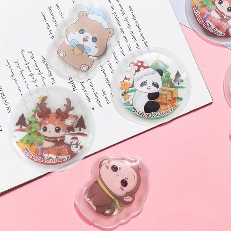 Reusable Pocket Hand Warmers Packs Cute Animal Panda Monkey Pattern Snap Heat Pack Hand Warmers Click Hand Body Foot Warmer