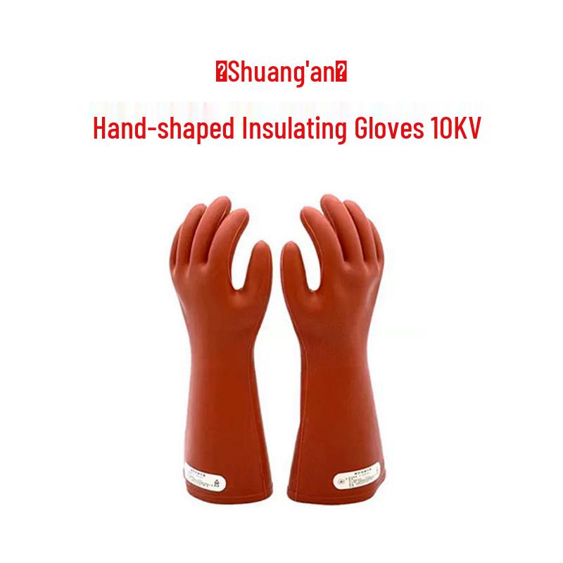 10kV Electrician Anti-Shock Insulating Rubber Gloves for Power Maintenance