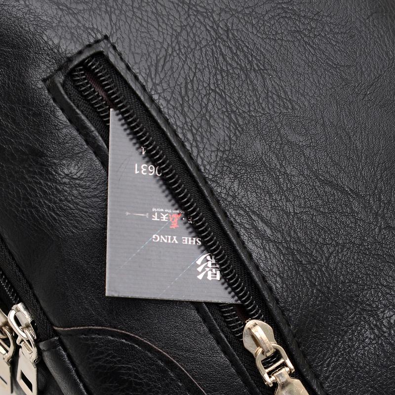 Simple and Fashionable Casual Solid Color PU Multifunctional USB Charging Zipper Man's Chest Bag Crossbody Bag for Commuting