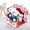 1 Stück Hello Kitty, Rot und Weiß, Automatisches Öffnen/Schließen, 8-Speichen Langlebiges Gestell Kompakter Reise-Regenschirm für Damen und Herren S1222055