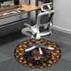 1 Stück Löwen Mandala Stuhlteppich für das Büro, Runde Polyestermatte, Innendekoration für das Büro, Pflegeleichtes Gewebe, Waschbarer rutschfester Teppich