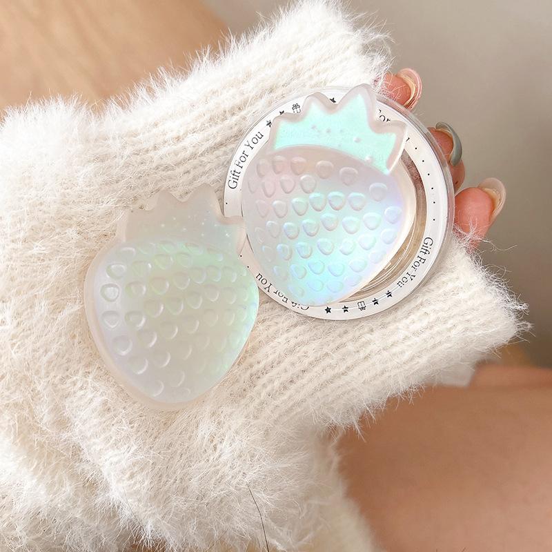 Colorful Laser Three-Dimensional Strawberry Mobile Phone Airbag Bracket Magnetic Suction Retractable Back Stick Desktop Bracket Watch Drama Creativity