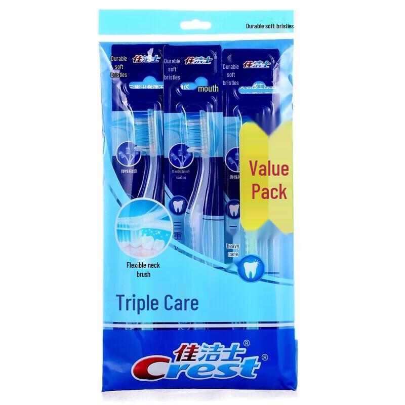 Crest Triple Care Soft Bristle Adult Toothbrush