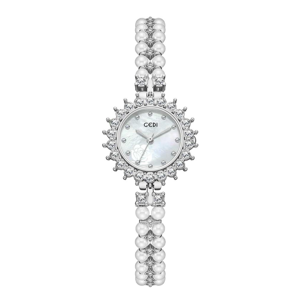 Light Luxury High-End Fritillary Surface Printed Women'S Watch, Small Exquisite Fashion Pearl Bracelet Watch