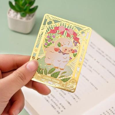 Marcapáginas de animales de dibujos animados, bonito diseño hueco, marcapáginas de latón, marcapáginas de animales del Zodíaco de dibujos animados Kawaii