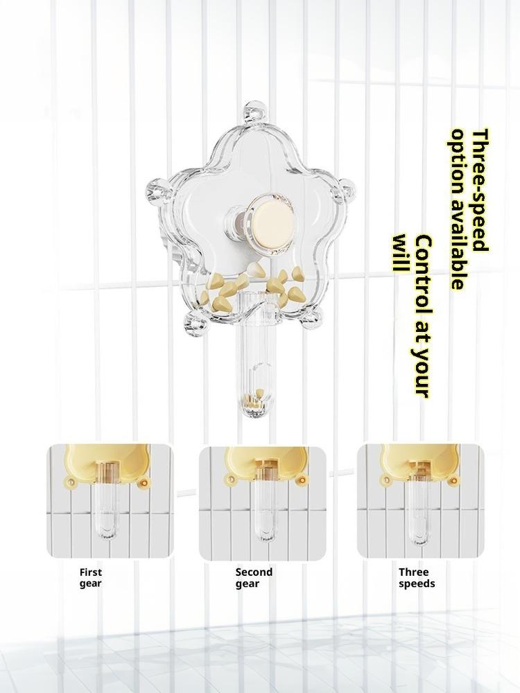 Creative Flowers Parrot Rotating Food Leakage Toy Rotating Cage Bird Relieve Boredom Feeder Foraging Gnawing Toys Accessories.
