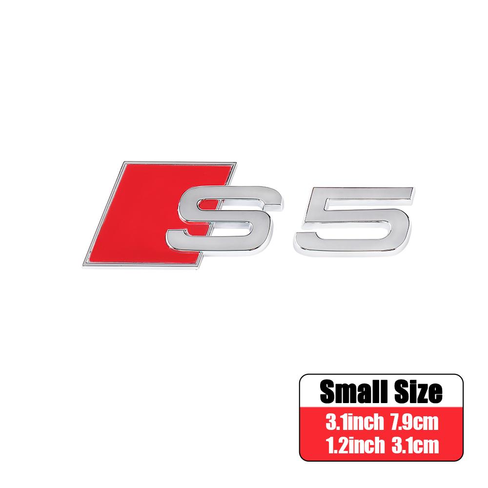 For Audi Sline TT RS Quattro A3 A4 A5 A6 A6L S Q3 Q4 Q5 Q6 Q7 3D ABS Car Trunk S3 S4 S5 S6 S7 S8 Sticker Badge Auto Accessories