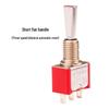 Automatic Reset 2/3-Speed Rocker Switch, Spring Return, 3-Pin Flat Handle, Model Aircraft Remote Controller Toggle Lever