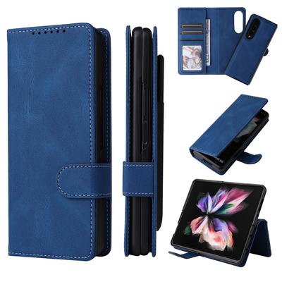 Full Coverage Separate Leather Wallet Case For Samsung Galaxy Z Fold 3 5g Fold3 Card Slot Cell Phone Cover Fundas