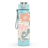 1PC Vintage Soft Floral Bouquet Print 750ml Color Plastic Sports Water Bottle Leakproof Flip Straw Lid Suitable for Sports Office Home Use