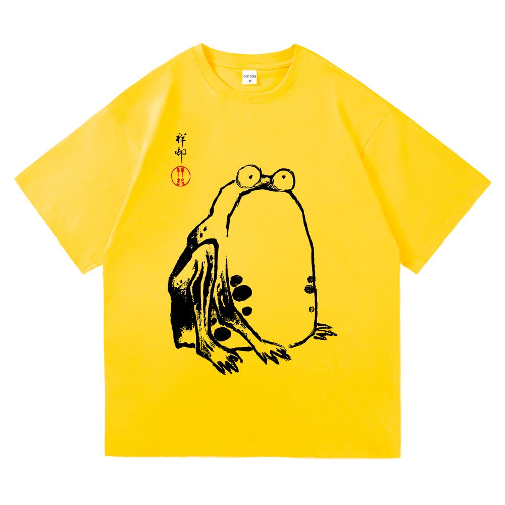 

Vintage Unimpressed Frog T Shirt Fashion Men/Women Aesthetic Funny Japanese Anime T-Shirt High Quality Casual Cotton Tees Shirts 4XL