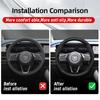 Suitable for Buick Perforated Leather Matte Carbon Fiber Texture Steering Wheel Cover Encore GX Envista Envision Enclave Black