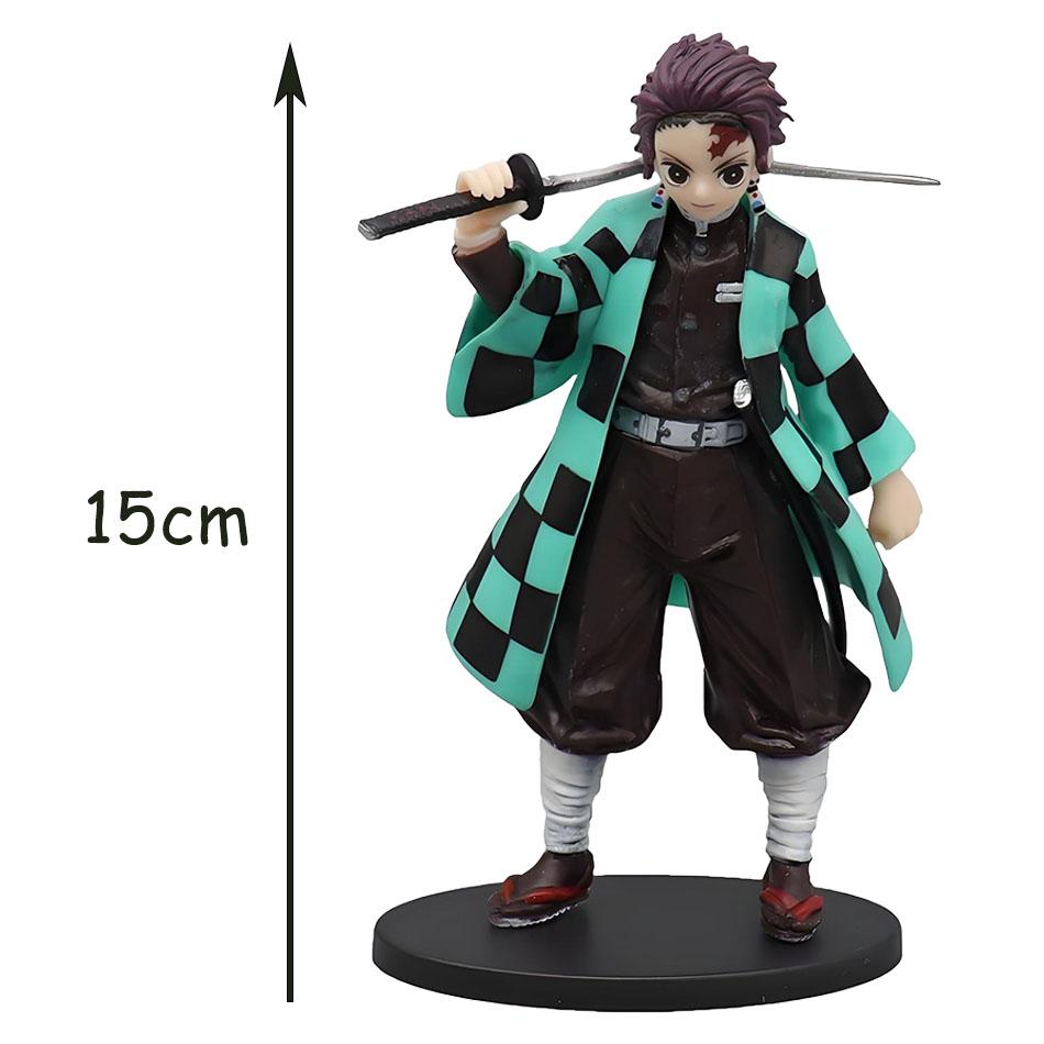 Figurină de Acțiune Anime Demon Slayer - Kamado Tanjirou cu Agatsuma Zenitsu și Nezuko Model PVC Jucării Kimetsu No Yaiba Războinici
