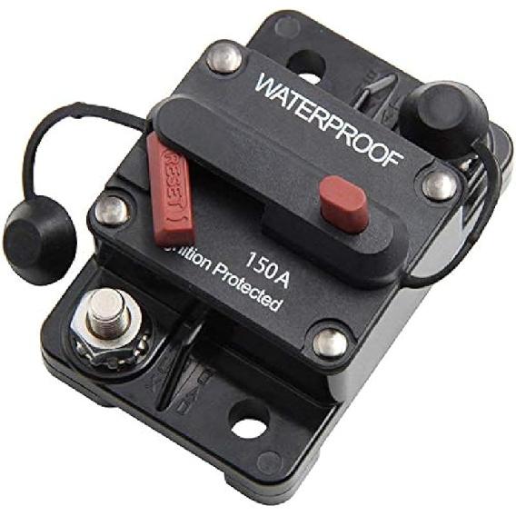100 Amp Circuit Breaker 30A-300A with Manual Reset Waterproof Inline Fuse Inverter for Marine Trolling Motors Boat ATV Manual Power 12V-48VDC