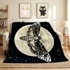 Moon Moth Flannel Blanket Throw Blanket Soft Warm Sofa Bed Camping Car home Decor Unique Christmas Gift C930704