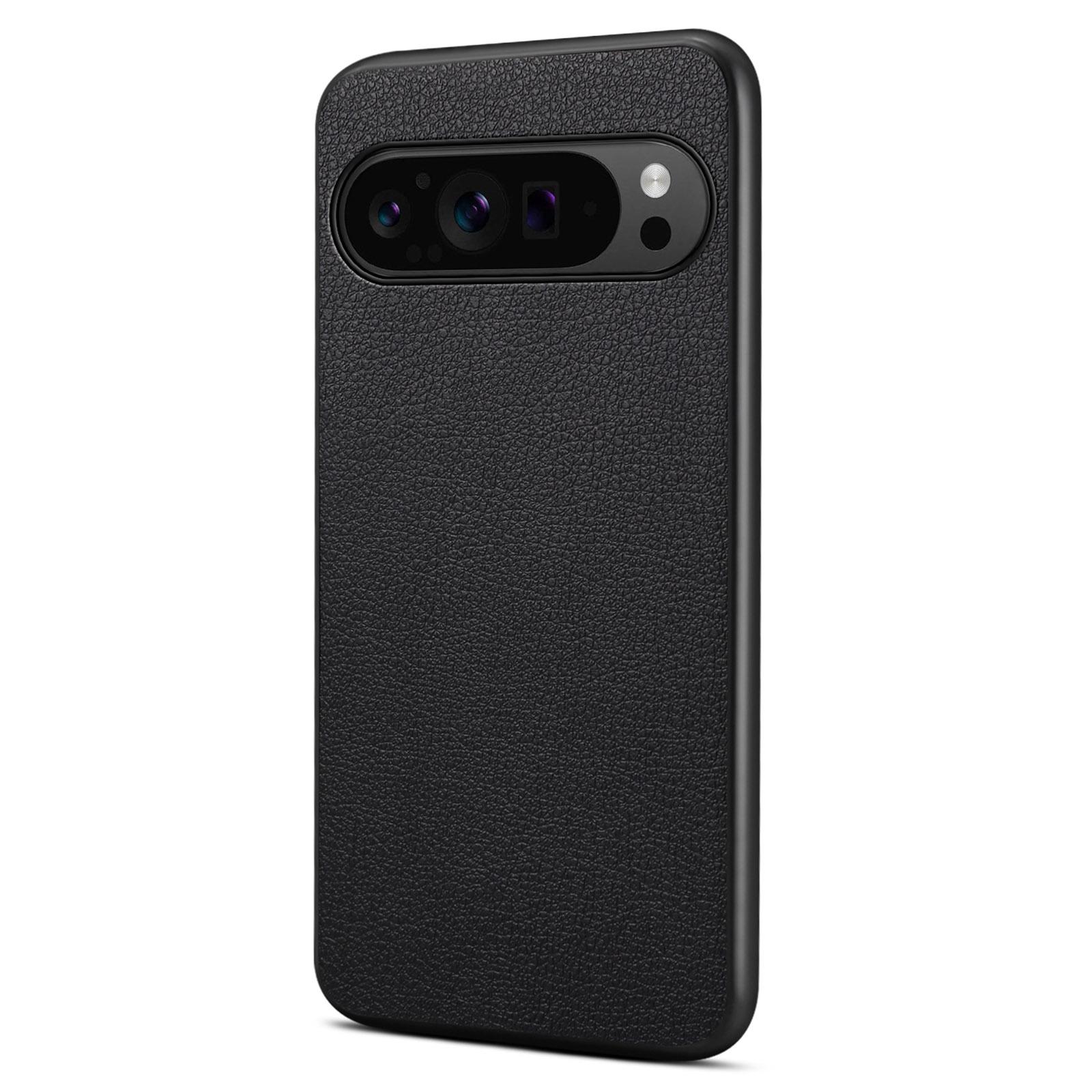 

For Google Pixel 10/Pixel 10 Pro Case Calf Texture Leather + PC + TPU Phone Cover D