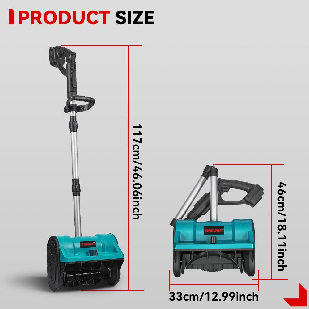 Balayeuse à neige électrique sans balais 3000W 300mm sans fil Chasse-neige Pelle Nettoyage de rue Jardin Outil électrique Pour batterie Makita 18V Broche