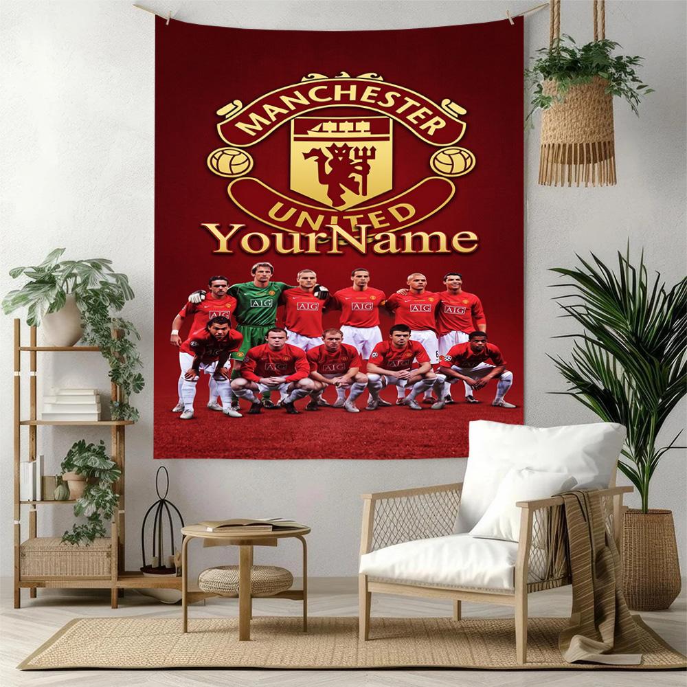 Manchester Custom Your Name Wall Decor Tapestry Art For Pet Memorial Birthdaywedding Party Backdrop Family Gift
