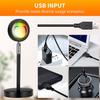16 Colors RGB Photography Sunset Lamp Led Usb Projector Night Light Remote Neon Bedroom Home Coffee Store Wall Decoration Gift