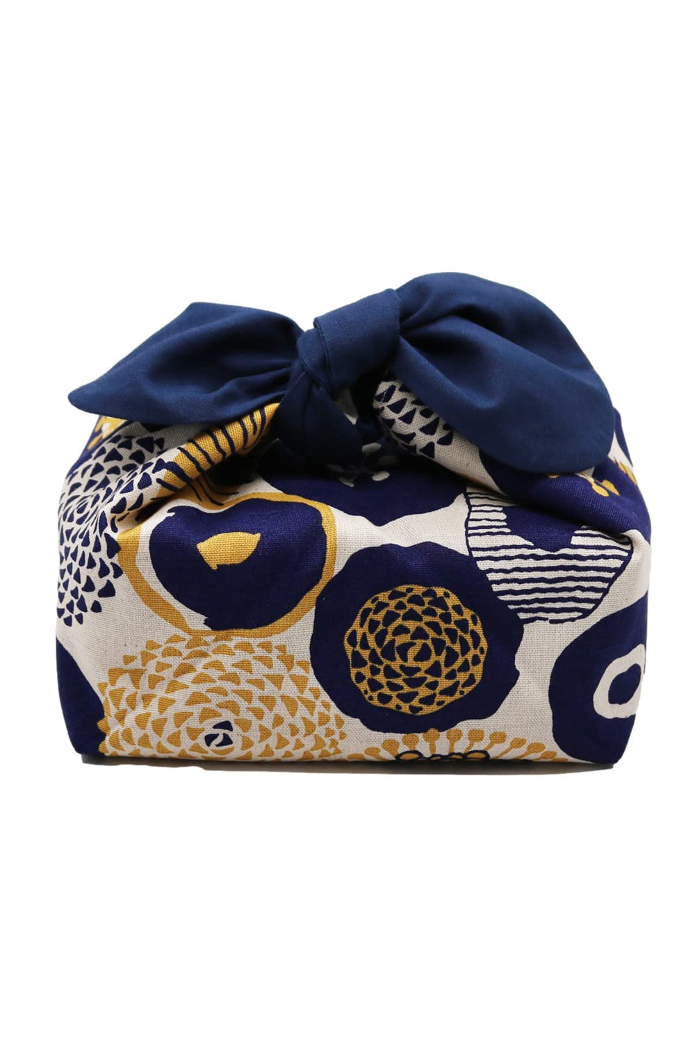 

Insulated Lunch No Azuma Bag with Nordic Style Bag, Drawstring, Tie-On Type, Ribbon, (Round Flower)