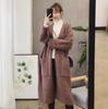**Korean Style Loose Knit Cardigan for Women - Spring/Autumn 2025 Mid-Length Sweater Coat**