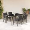 VidaXL Garden Dining Set with Cushions 5 Pcs, Patio Table and Chairs, Outdoor Furniture Terrace, Modern, 3212032