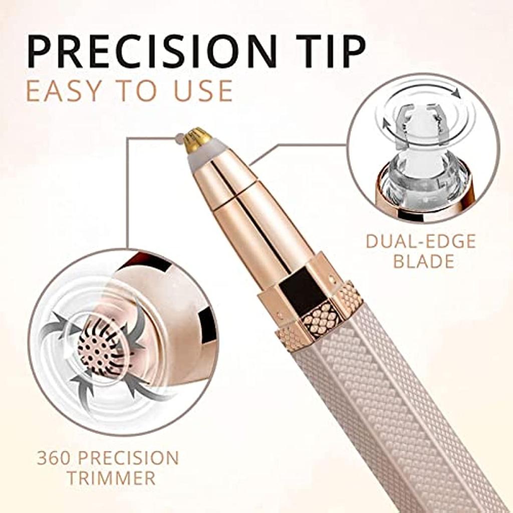4 in 1 Eyebrow Trimmer Rechargeable Facial Hair Remover for Women Eyebrow Razor and Hair Remover Built-in LED Light