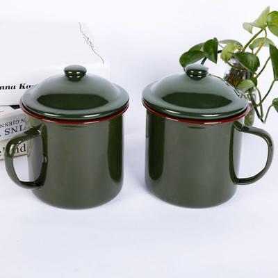 360/500/660ML Milk Cup Anti-rust Healthy Eco-friendly Retro Water Mug with Lid Household Supplies