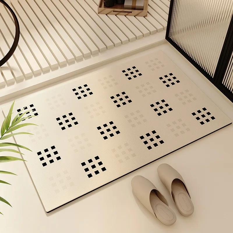 Non-slip Bathroom Carpet, Absorbent Doormat, Water-Absorbent Rug, Floor Mats, Bath Mat, Toilet Entrance, Home Decoration