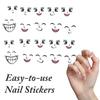 Smiling Face Nail Art Stickers DIY Decal Manicure Tips Cartoon Adorable Nail Art Decals for Nail Salons Home Use