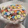 5 Pcs Ceramic Handmade Artificial Flowers Art Crafts Floral Arrangements Color Random Home Wedding Party Decor Fake Flower