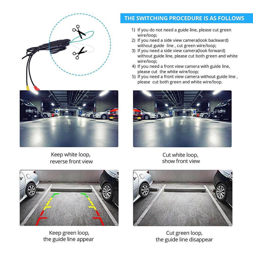 360° CCD HD Front Side Mount Rear View Reverse Camera Parking Cameras Vehicle Camera View Parking