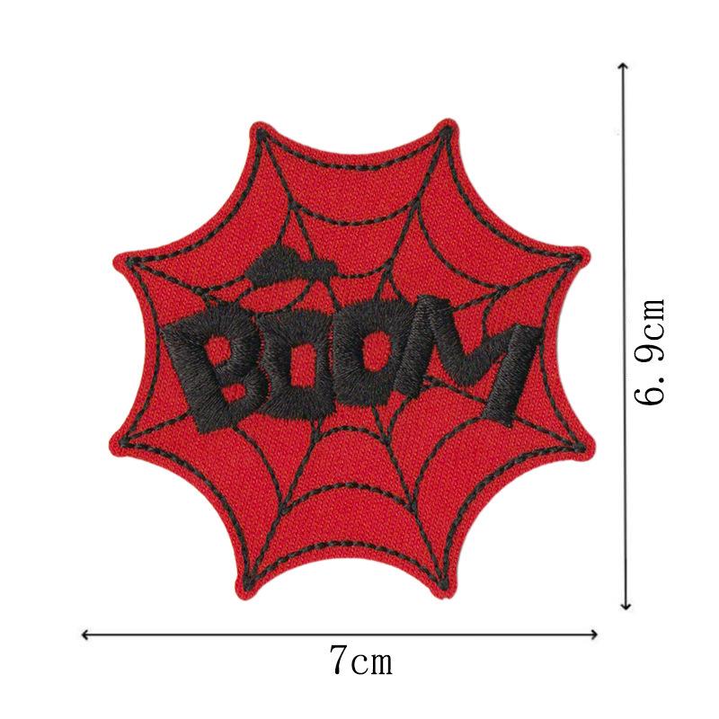 Red Cartoon Spider Decorative Embroidered Patch for Clothing