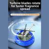 Automotive Solar Powered Rotating Diffuser with Helicopter Design for Aroma Diffusion and Neutralization in Car Interiors