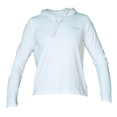 W EU Sun Trek LS Hoodie, Womens White Sweatshirt