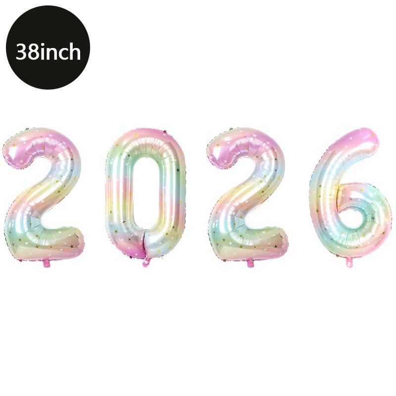 40Inch Big Foil Birthday Balloons Helium Number Balloon 2026Happy New Year Wedding Party Decorations Shower Large Figures Globos