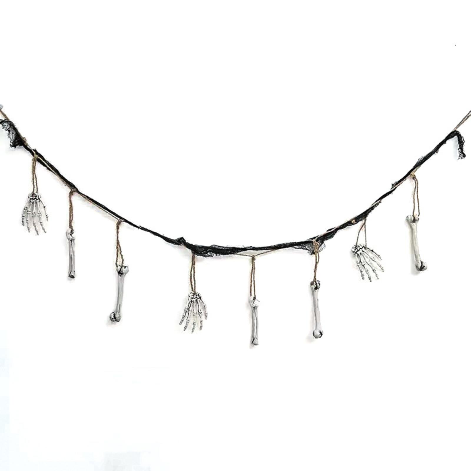 

Жуткий и реалистичный набор скелетного декора Создайте леденящую душу атмосферу. One Size белый