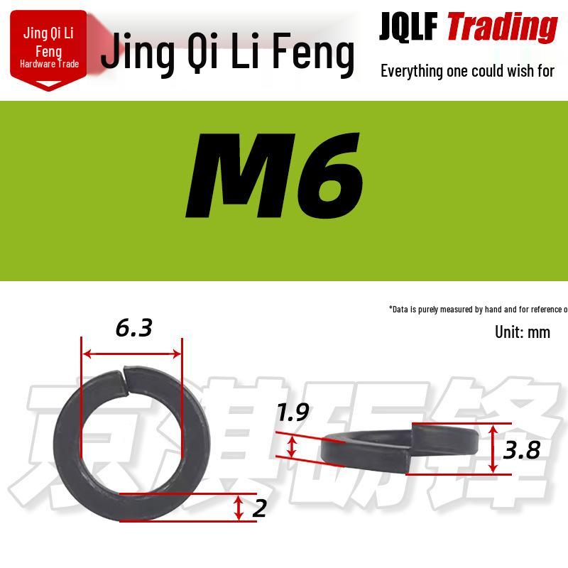 High-Strength Blackened Spring Washer M3-M64 GB93