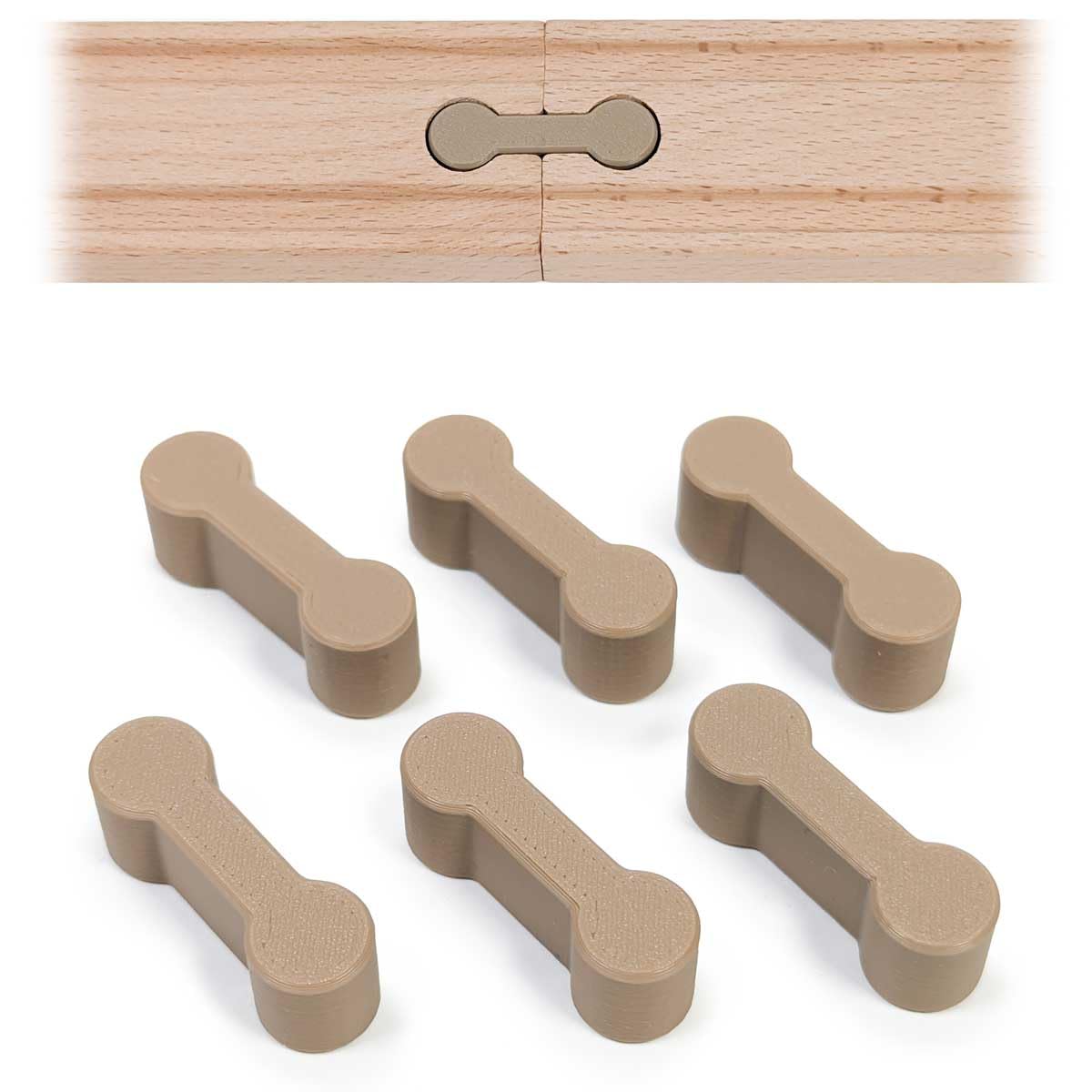 

Набор из 6 выпуклых и гнутых соединений для деревянных реек BRIO. Вы также можете воспользоваться бесплатной компоновкой с совместимыми с BRIO деревянными реками.