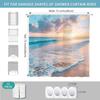 Beach Sunset Shower Curtain Ocean Waves Sky Clouds Tropical Scene Nature Art Bath Decor Waterproof Fabric Home Accessories