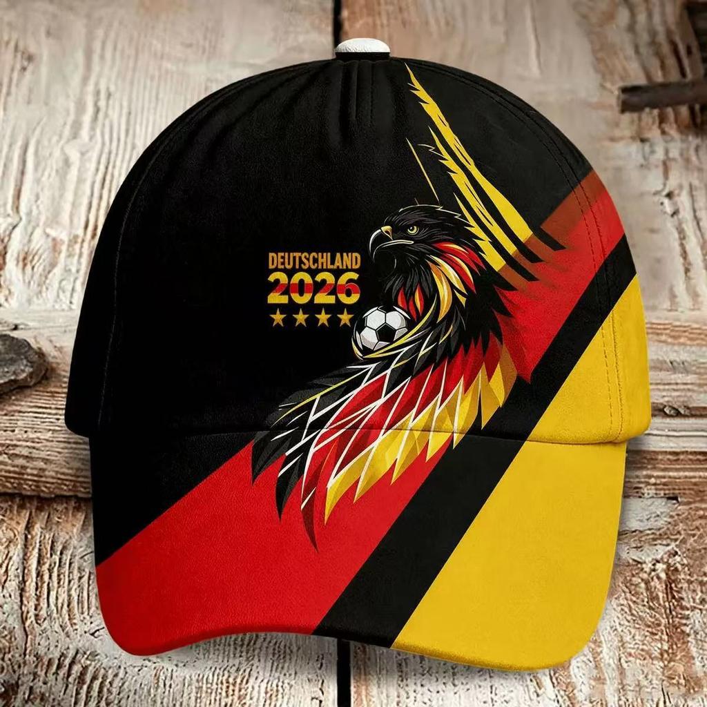 Eagle Football Printed Baseball Cap, European Cup Fan Commemorative Cap, Men's and Women's Sunshade Curved Brim Hat