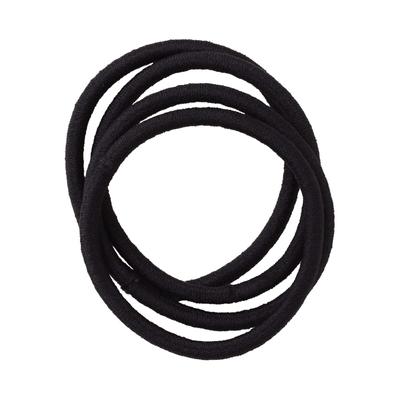 KAI Hair Elastics Black, Hepring Band Set of 4 KQ0015 - Perfect for Secure Hair Ties
