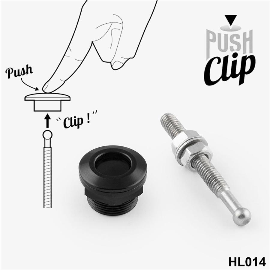 4x 22mm Push Button Bonnet Hood Pin Lock Clip Kit Car Quick Release Bumper Latch
