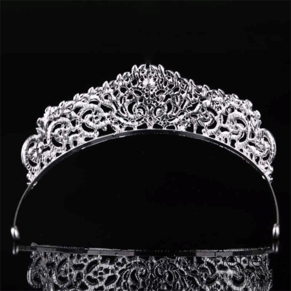 Baroque Rhinestone Tiara Zinc Zinc Alloy Crown Hair Accessory Temperament Princess Crown  Women