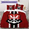 CR Flamengo Pattern Bedding Uilt Set Uilt Cover Pillowcase Home Decoration Birthday Gift (1 * Duvet Cover + 2 * Pillowcase Without Core)