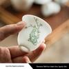 Gold Thread Porcelain Gongfu Tea Cup - Traditional White Ceramic for Home Use
