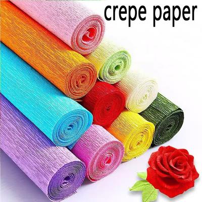 Papier Crêpon 50cmx250cm en Gros Papier de Soie Papier Création Emballage Cadeau Décoration Fête Maison Bricolage Maternelle Fleur Faite Main Origami ZSZ011