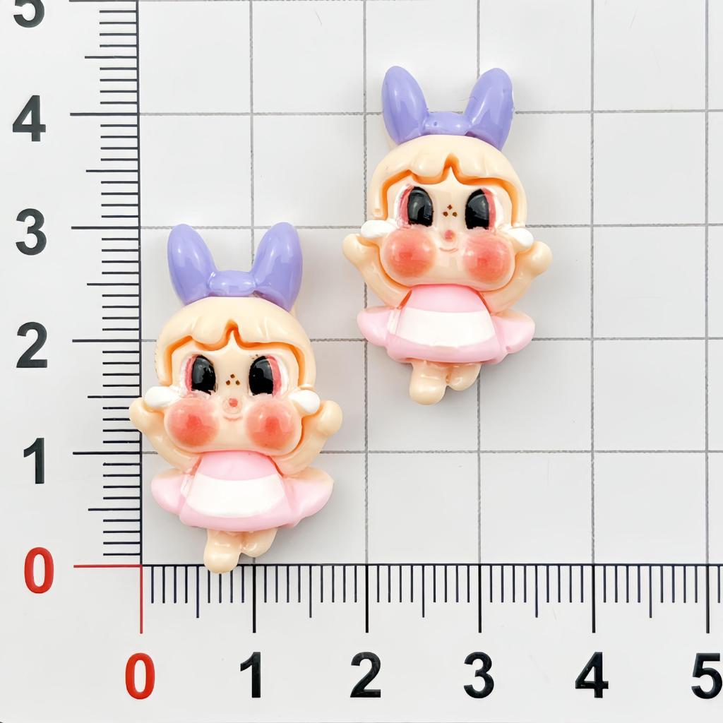 Crying Cartoon Girl Resin Accessories: Handmade Hair Clip, Shoe Buckle, Fridge Magnet, Cup Sticker, Phone Case Decor