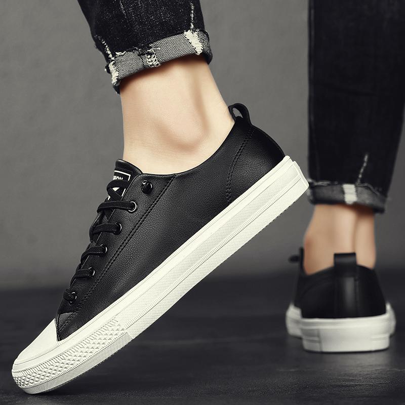 Fashion Casual Men's Board Shoes Comfortable and Trendy Style Work and Fashion Party Outdoor Walking White Young Shoes Lace Up NEW